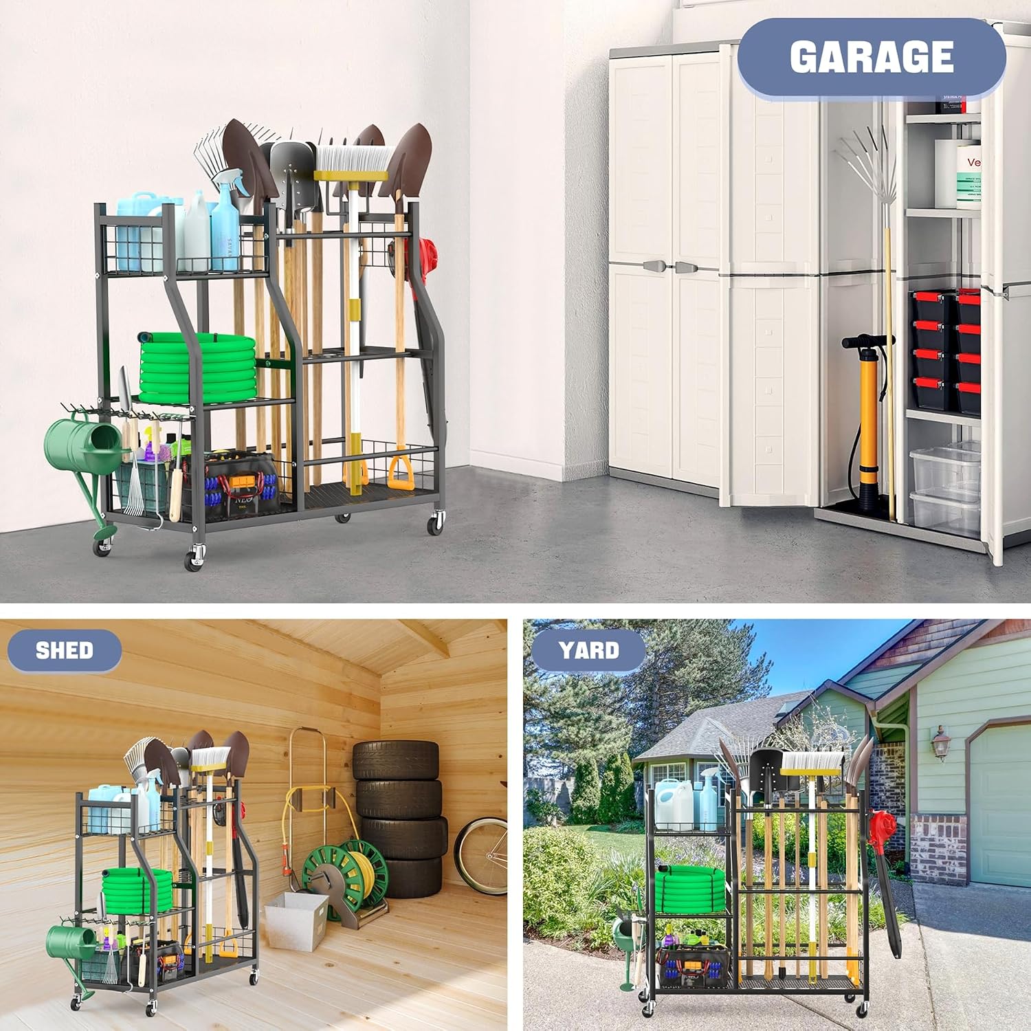 Garden Tool Organizer Rack Wit - Heavy Equipment Storage Yard review and price