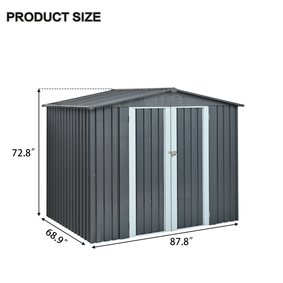 Metal Storage Shed with Double - Heavy Equipment Storage Yard review and price
