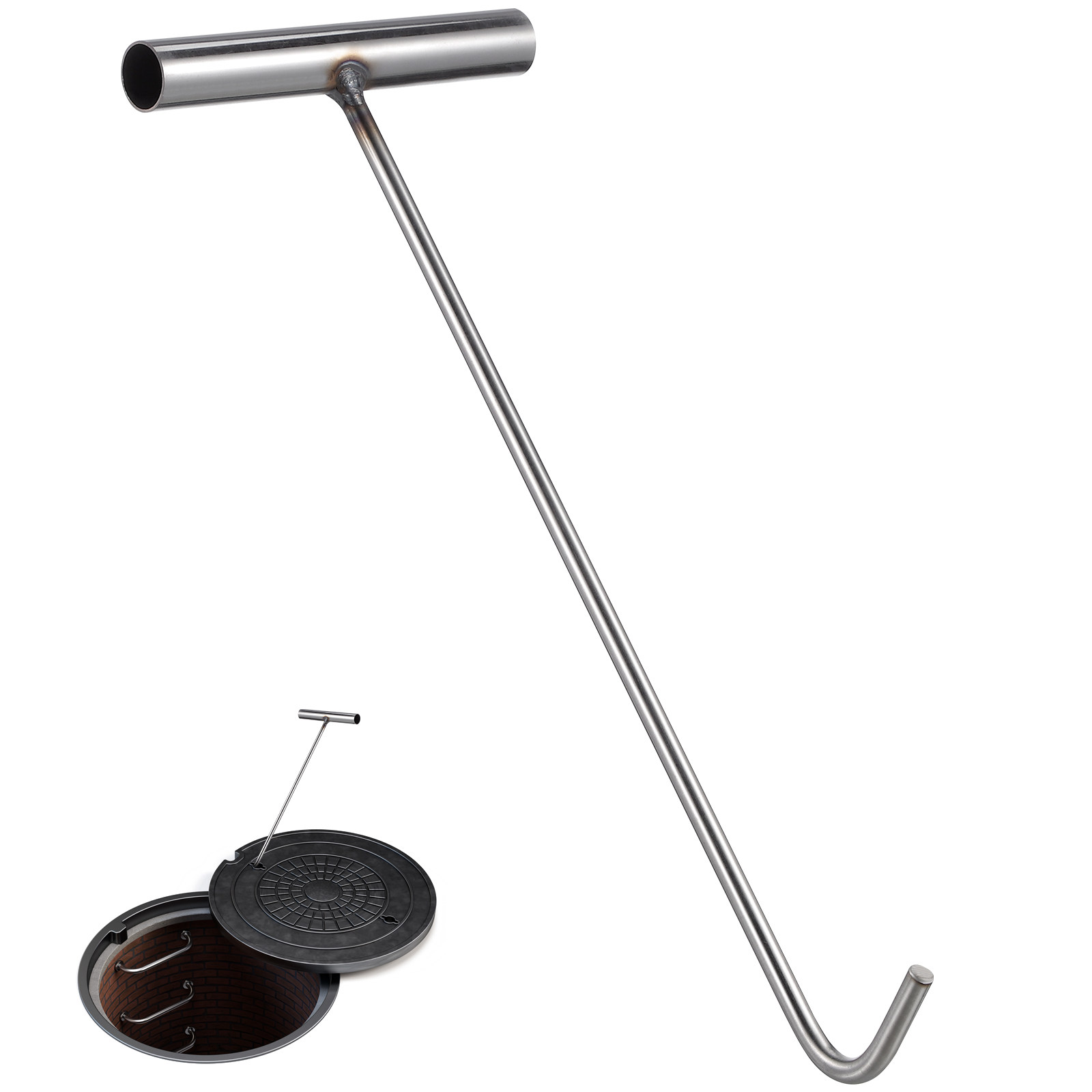 Robust Stainless Steel T Hook  - Manhole Cover Lifting review and price
