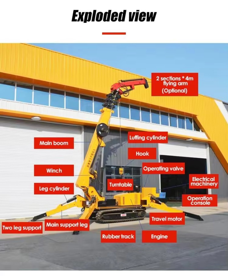 8T Hydraulic Spider Crane Heav - Heavy Equipment In Construction review and price