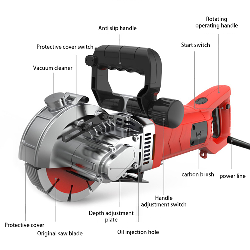 5800W High Power Wall Slotting - Electric Concrete Cutter review and price